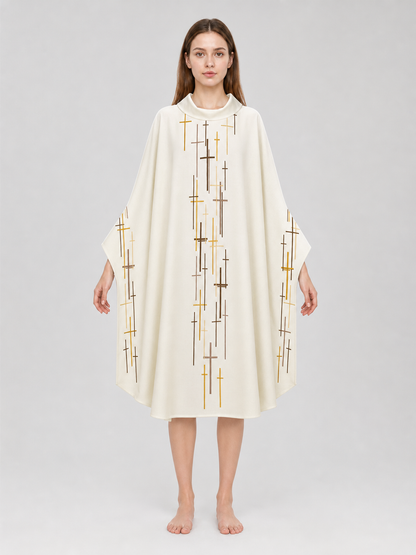 Religious Ceremonial Robe with Cross Pattern