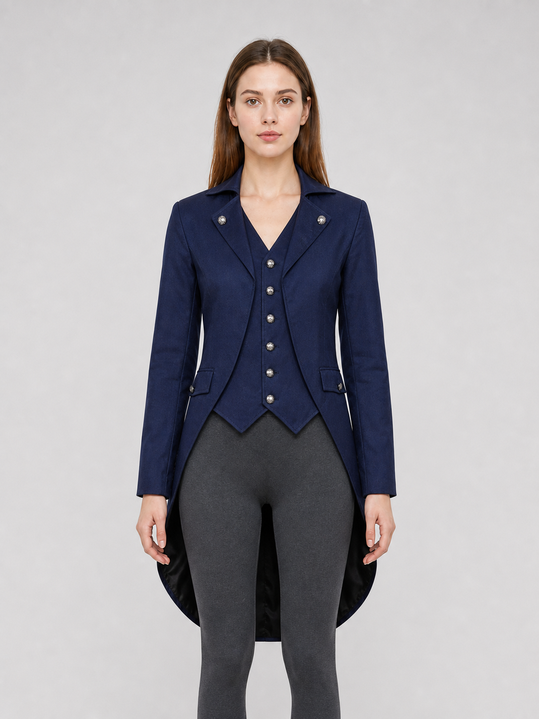 Dark Navy Cosplay Tailcoat with Black Tails