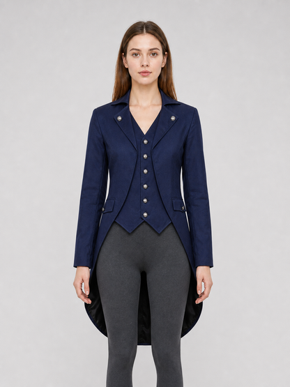 Dark Navy Cosplay Tailcoat with Black Tails