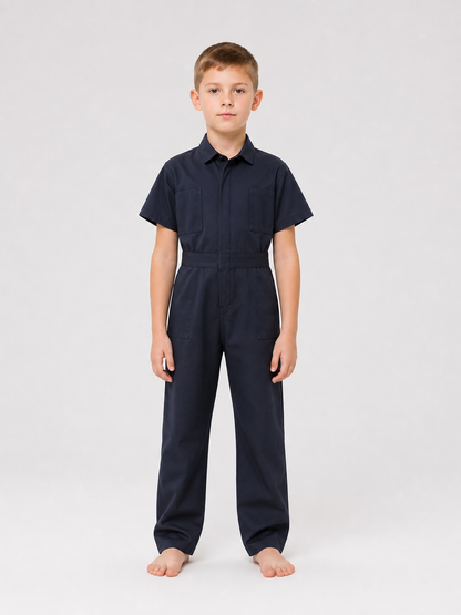 Practical children's short-sleeve jumpsuit