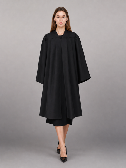 Long Black Hooded Carnival Cloak