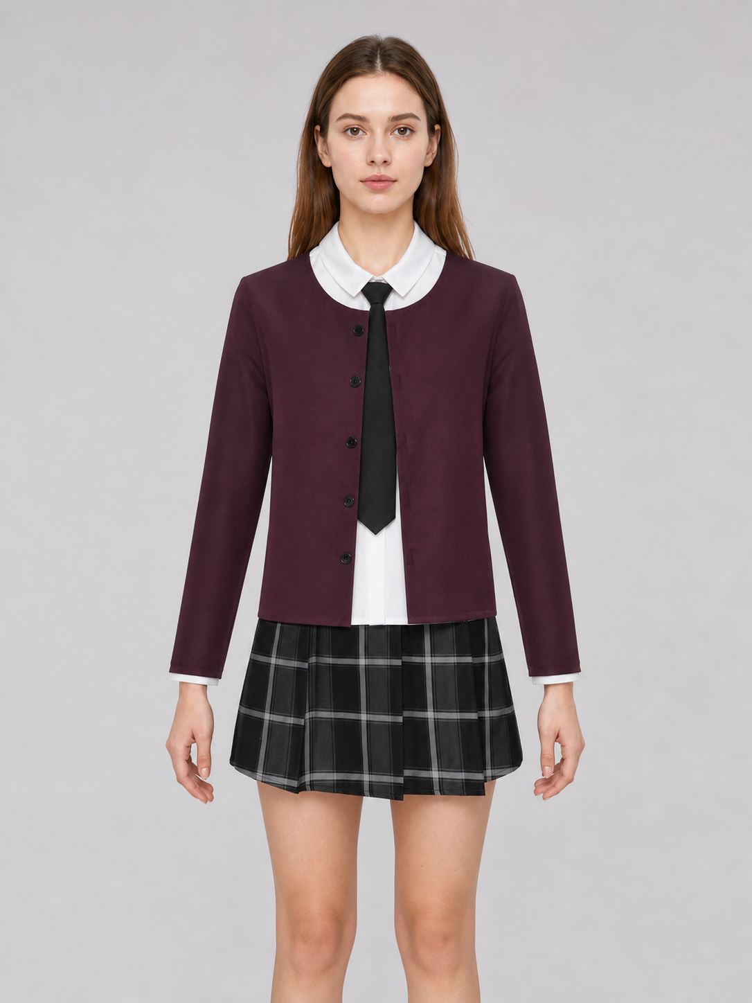 Frank cosplay costume: shirt, cardigan, skirt