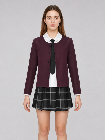 Frank cosplay costume: shirt, cardigan, skirt