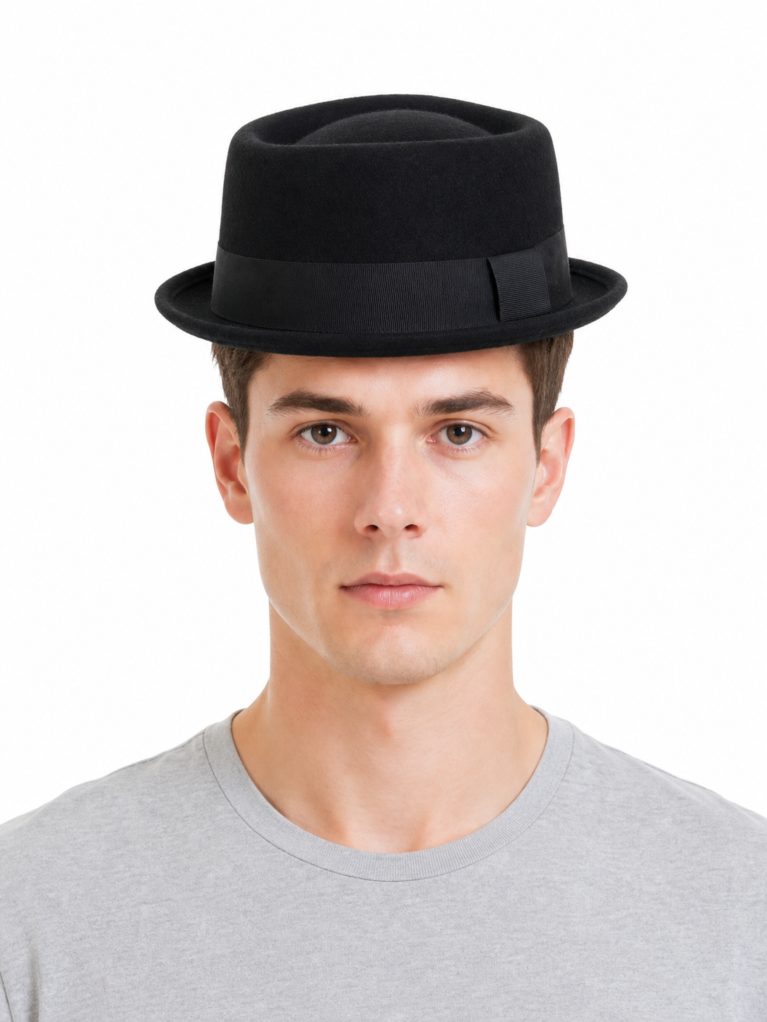 Black Carnival Fedora Hat with Ribbon