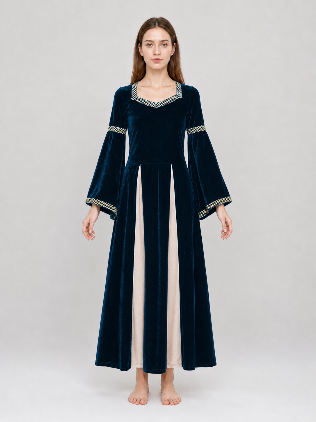 Medieval-style costume dress with headband