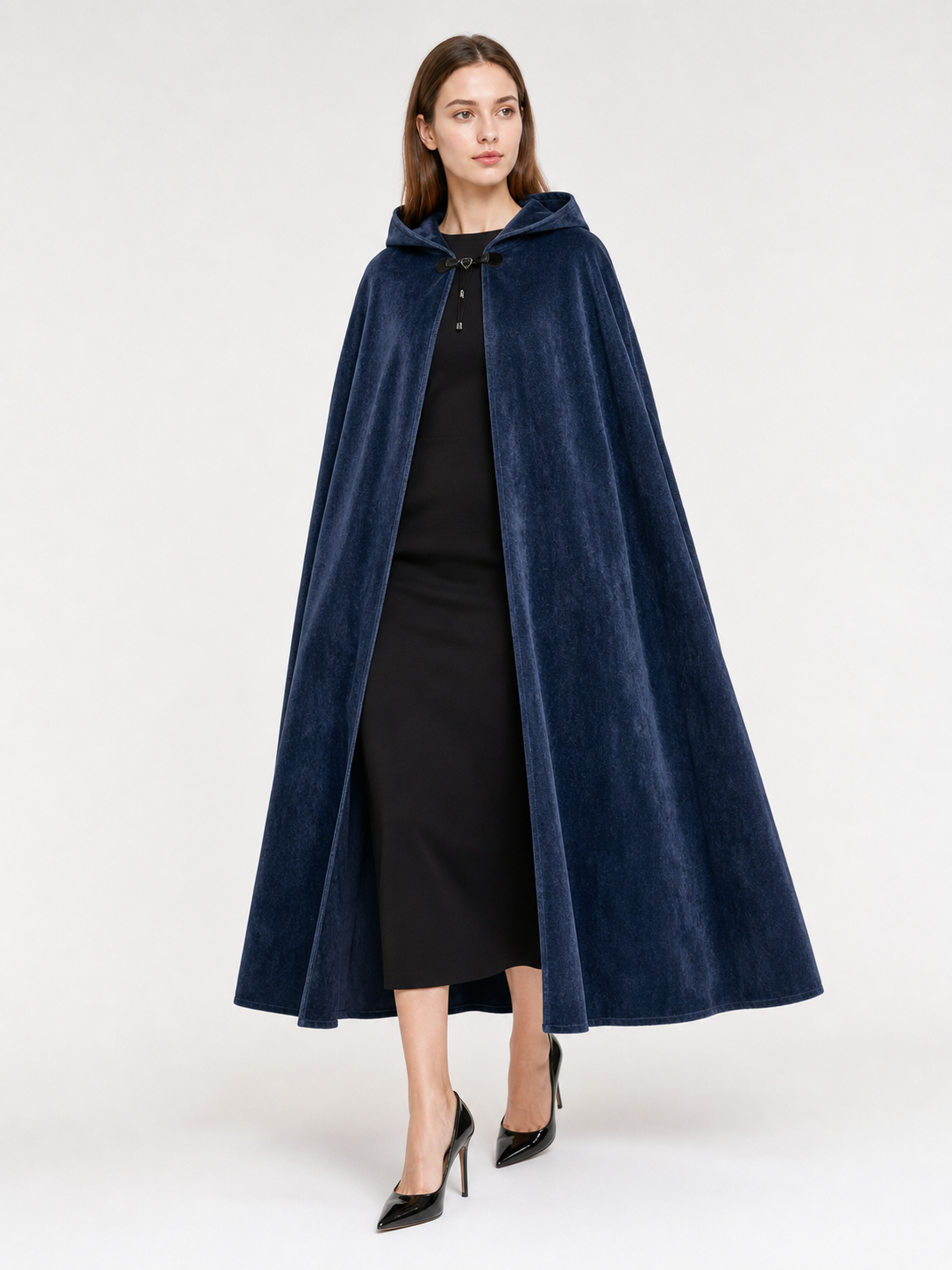 Blue Hooded Costume Cloak for Cosplay