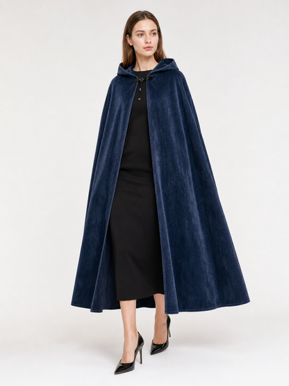 Blue Hooded Costume Cloak for Cosplay