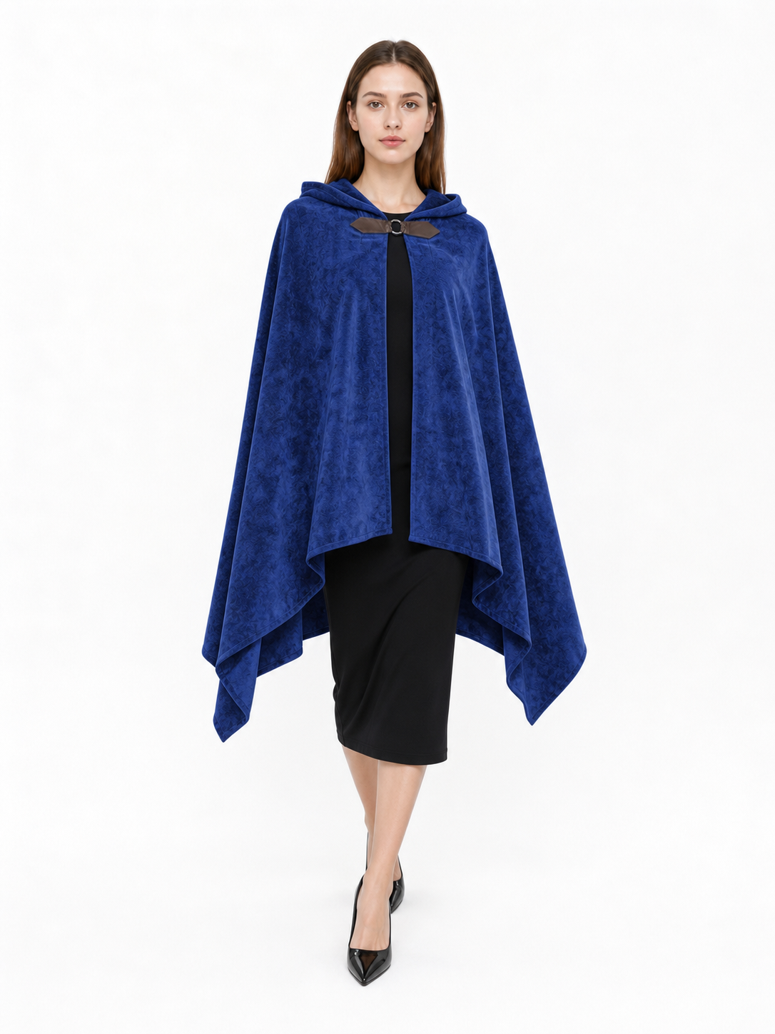Blue Hooded Carnival Cloak for Cosplay