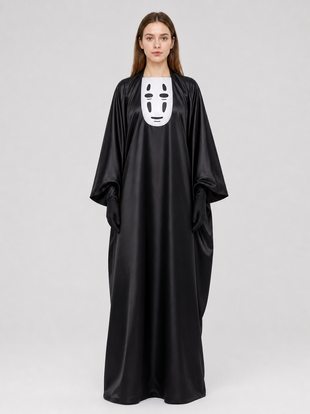 No-Face Costume with Hood, Mask, and Gloves