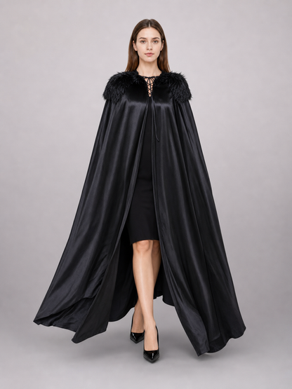 Black Costume Cloak for Witch Cosplay