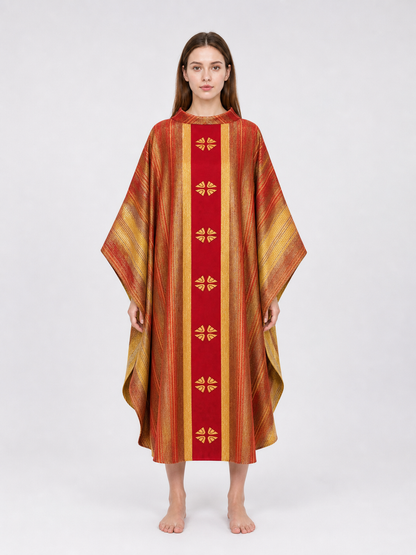 Medieval Cosplay Cloak with Gold Decoration