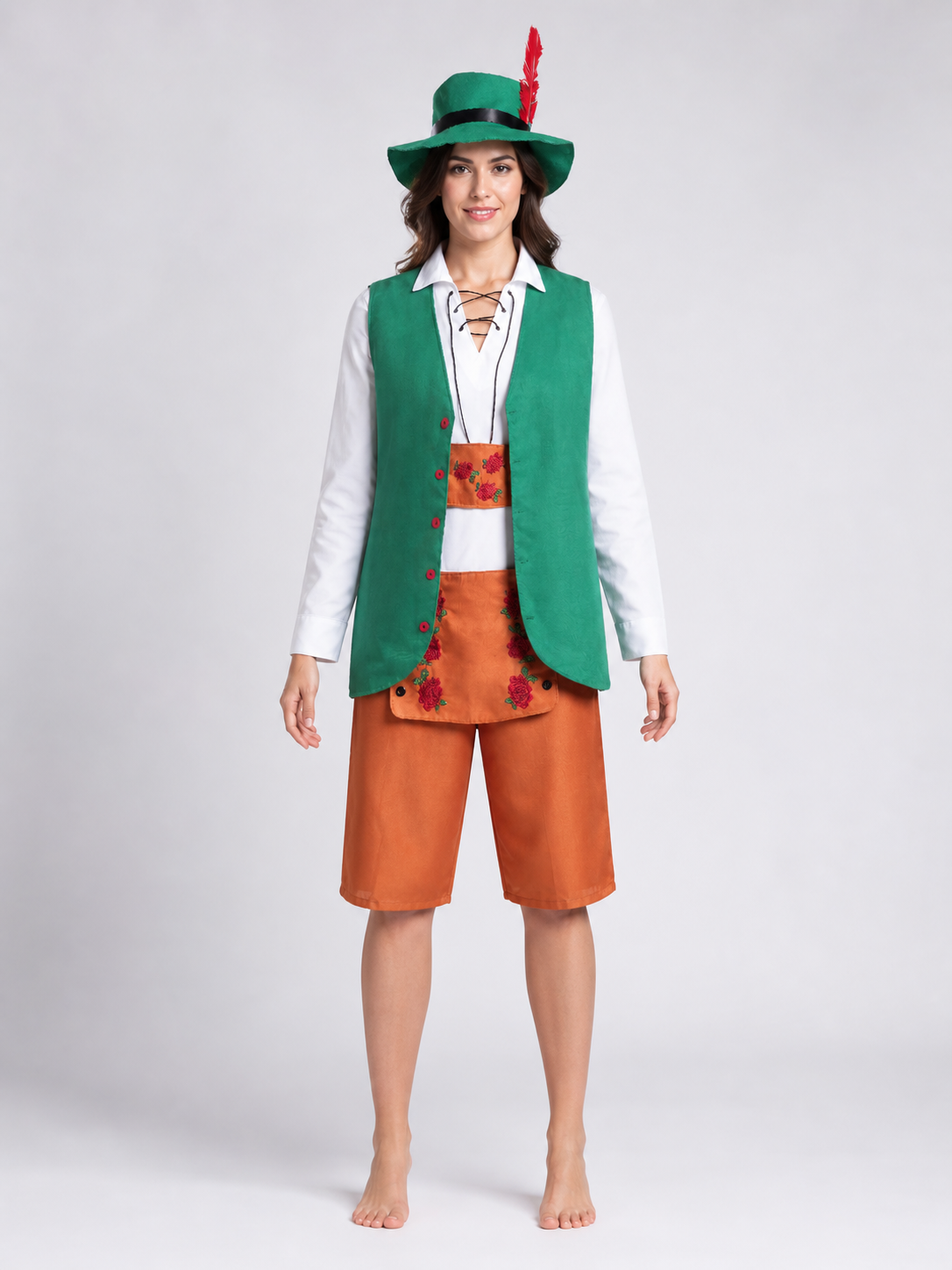 Bavarian-Style Carnival Costume with Hat