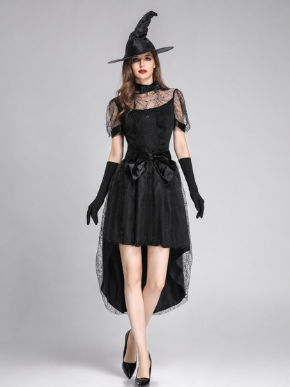Witch-style carnival costume with accessories