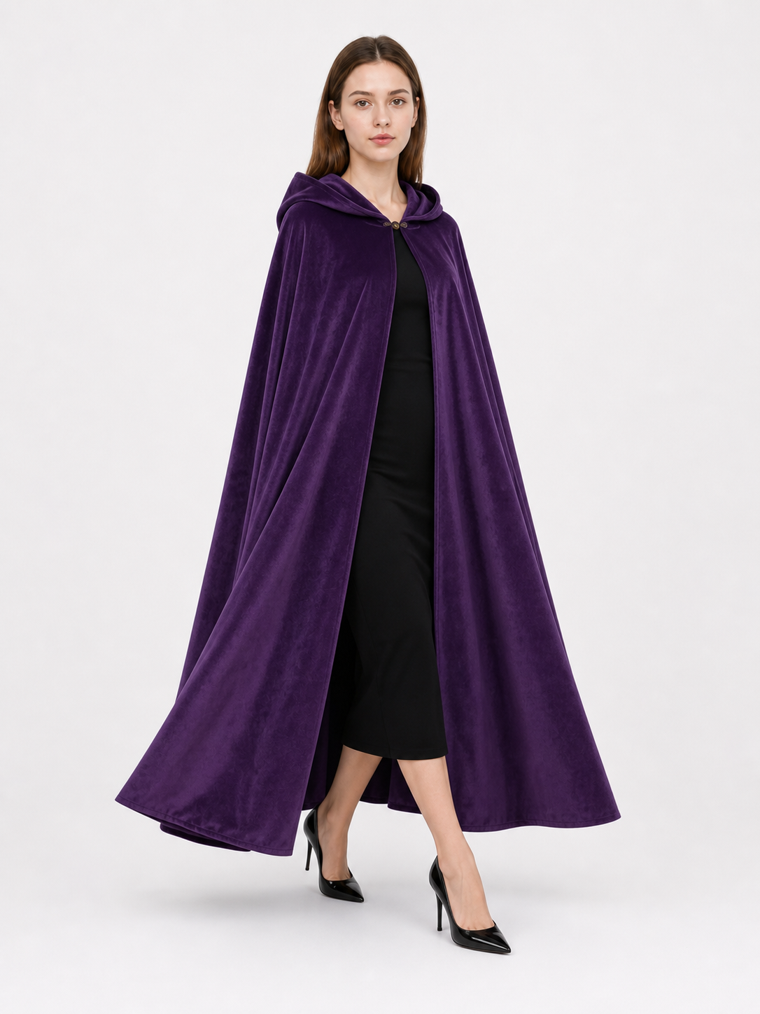 Purple Carnival Cloak with Hood