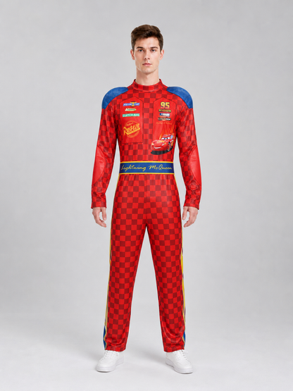 Racing Driver Cosplay Costume: Jumpsuit and Cap