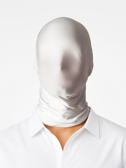 White carnival hood mask, 2-pack