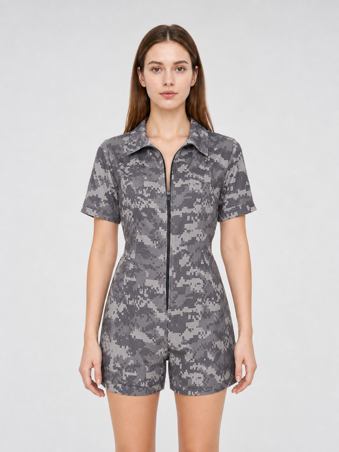 Camouflage jumpsuit costume with cap for parties