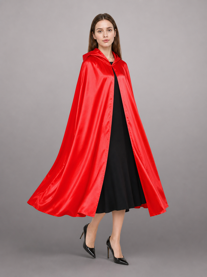 Red hooded carnival cloak for cosplay