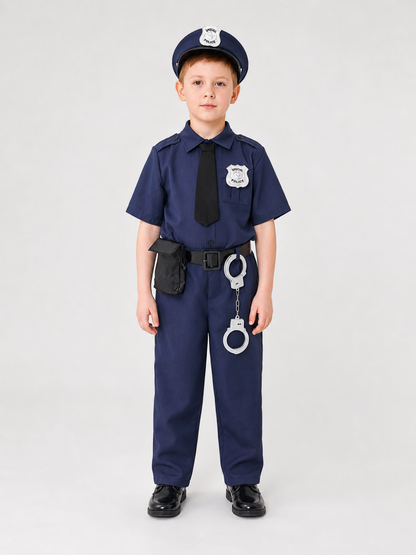 Kids' police costume with accessories