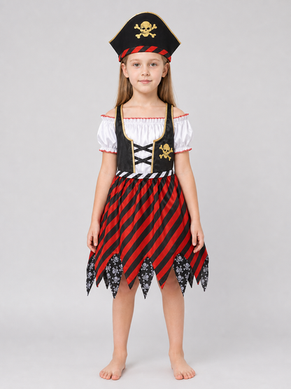 Pirate Costume Dress with Hat and Eye Patch