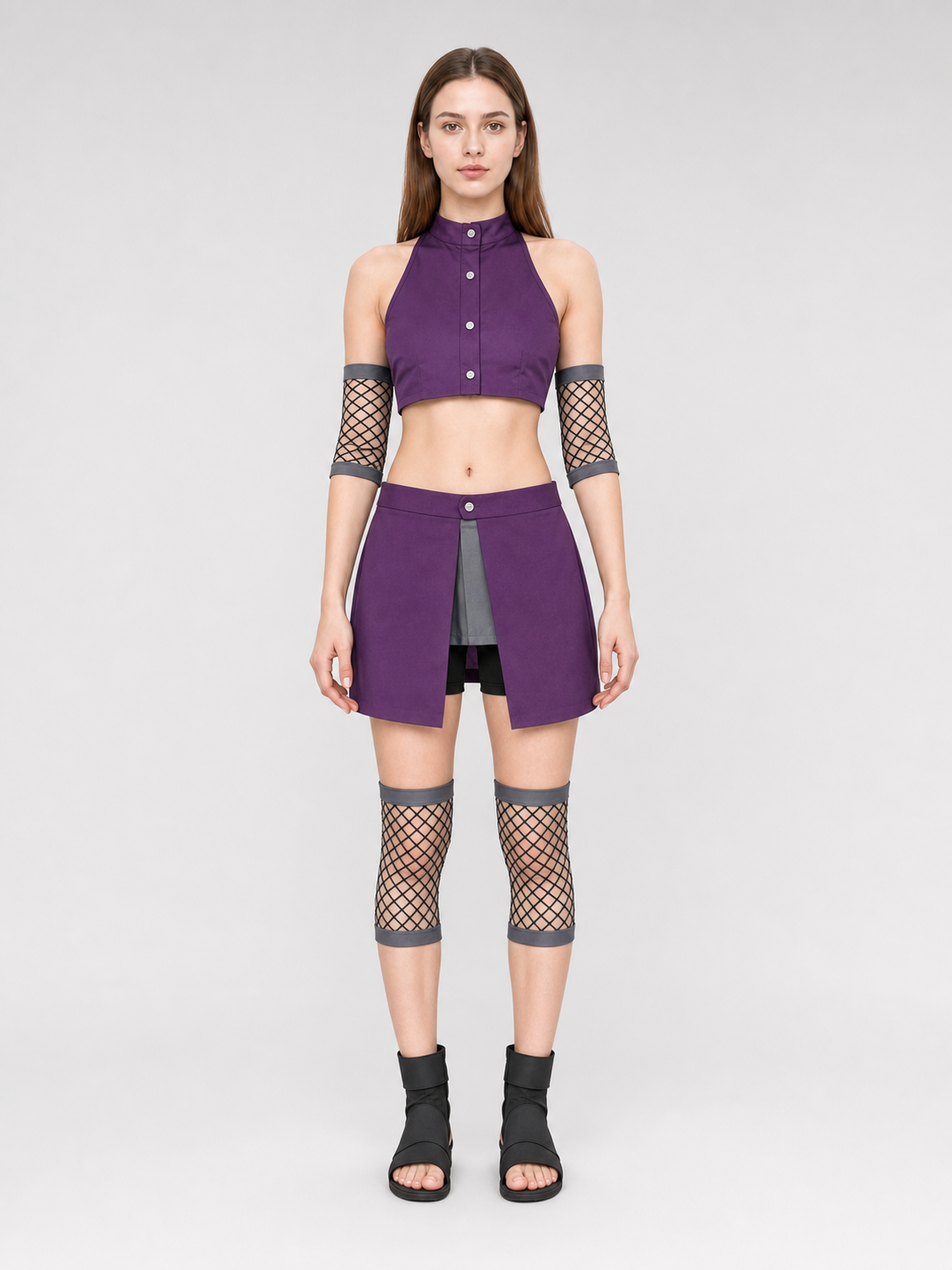 Yamanaka Ino Cosplay Costume: Top, Shorts, and Accessories