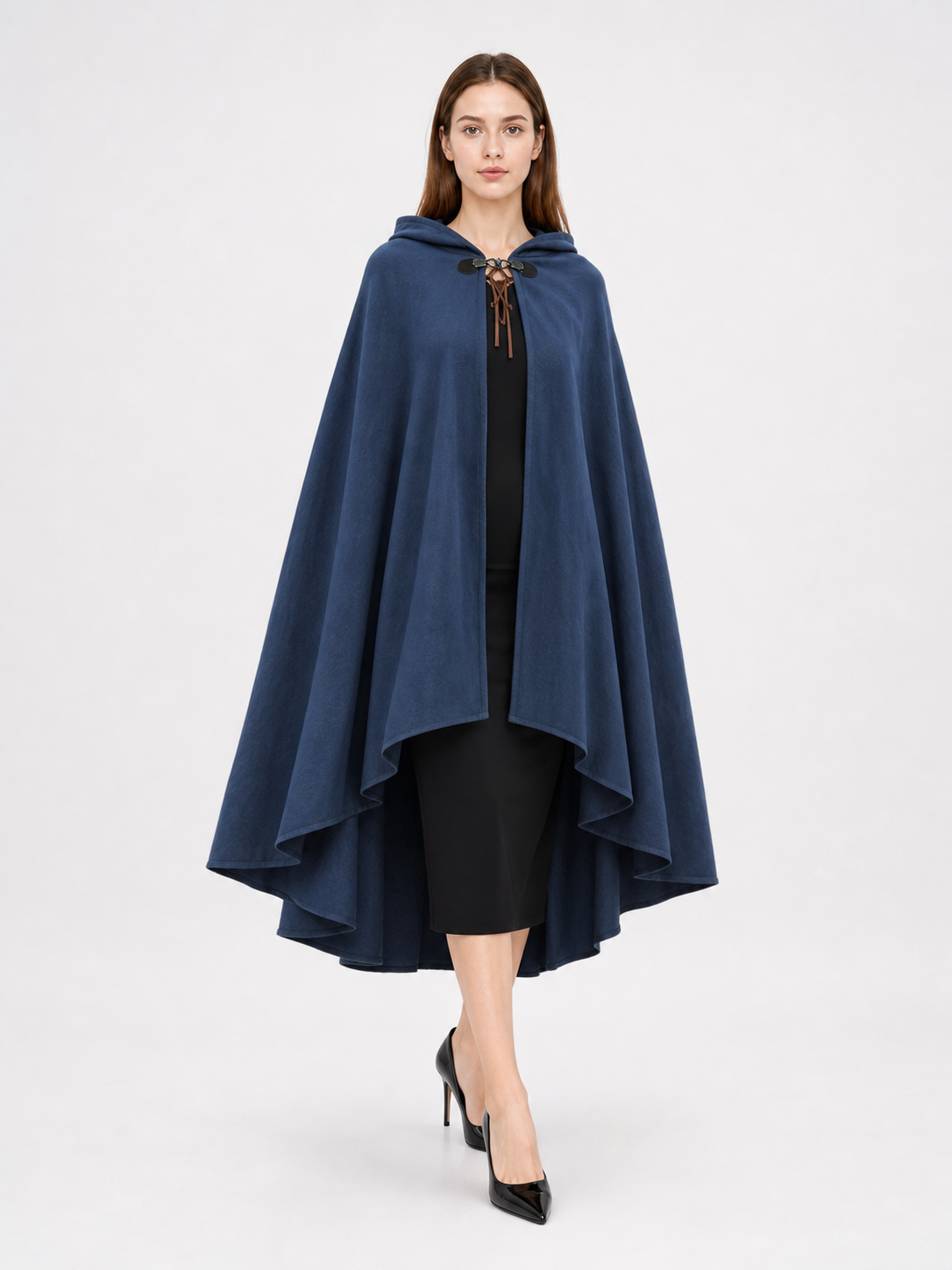 Blue Hooded Carnival Cloak, Medieval