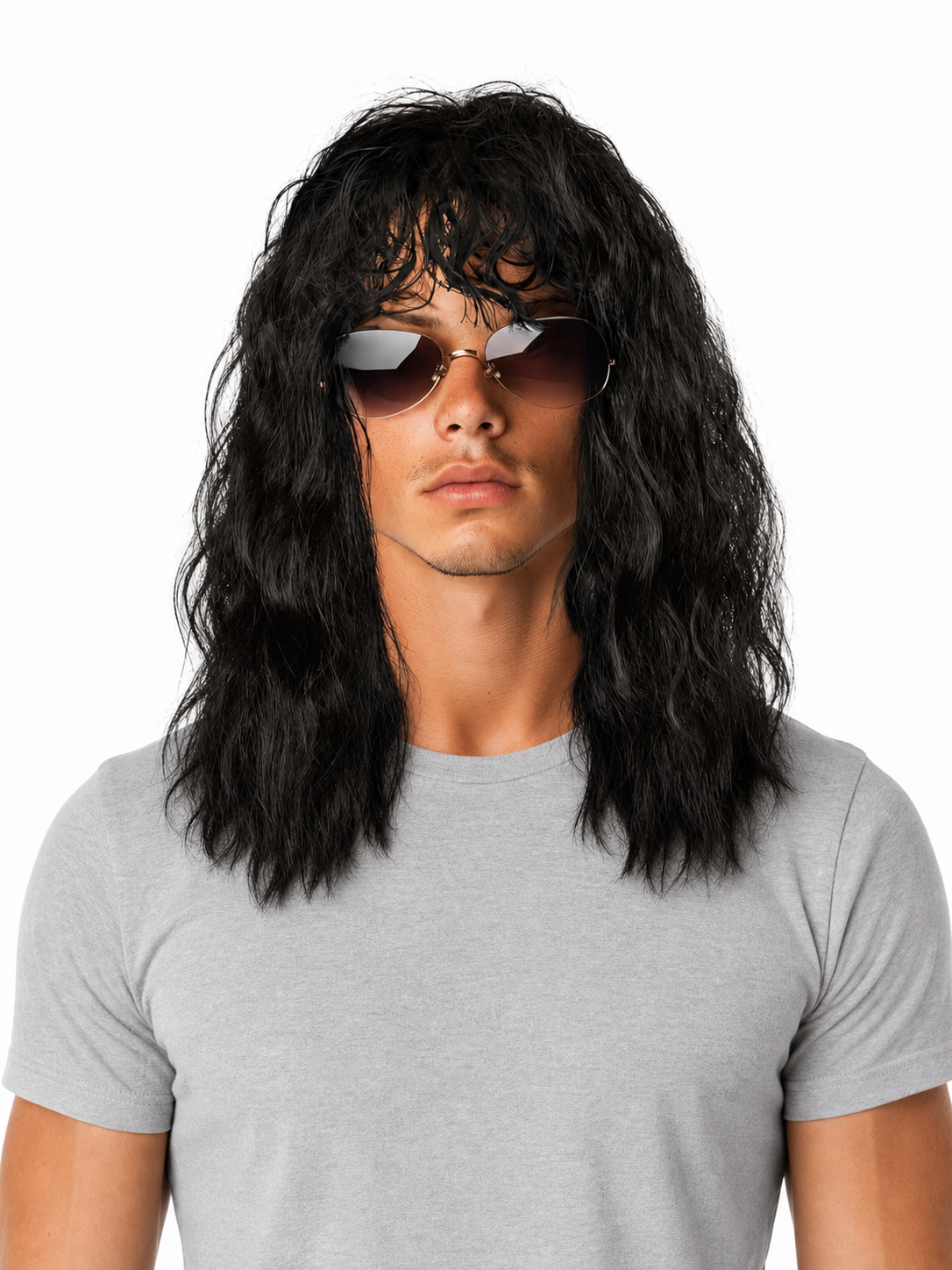 Long Black Punk Wig for Cosplay