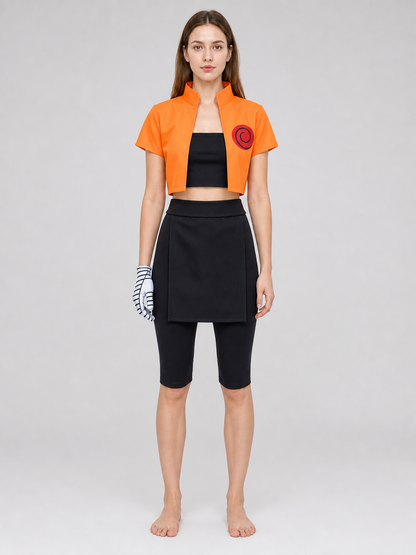 Naruto Cosplay Costume: Top, Bottom, and Gloves