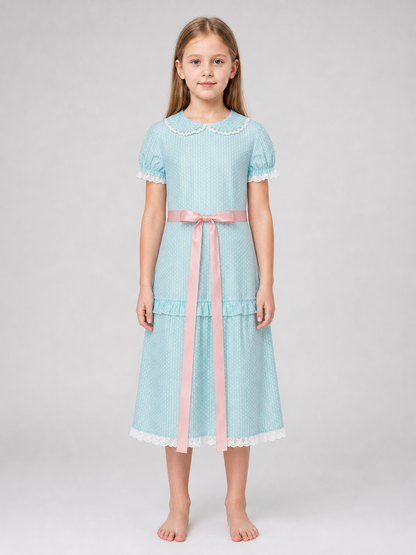 Shining Cosplay Dress with Collar and Sash