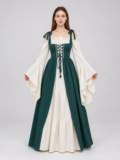 Layered Renaissance-Style Costume Dress