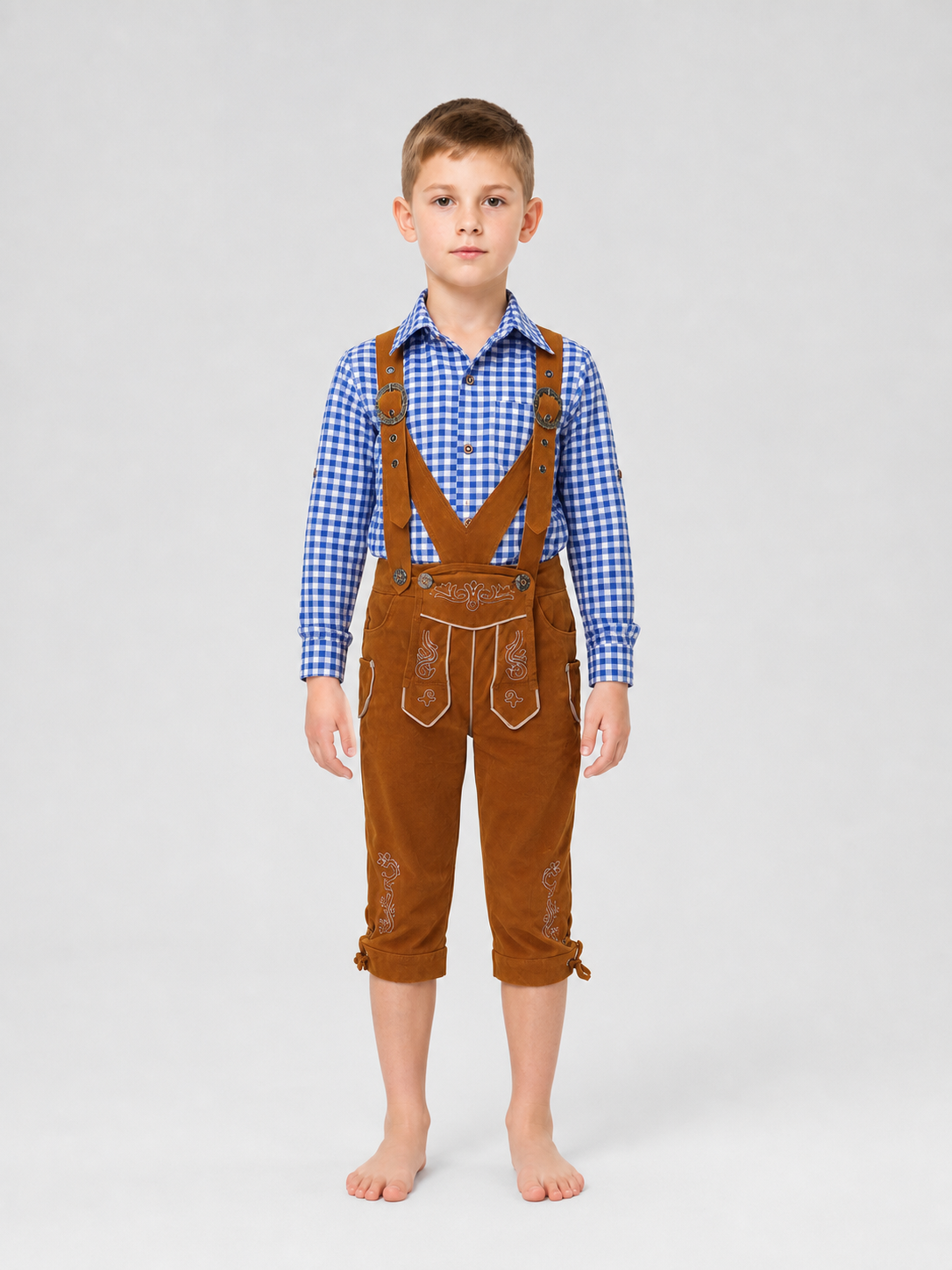 Costume Set with Suspenders, Shirt, and Pants