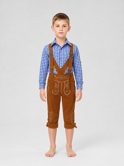 Costume Set with Suspenders, Shirt, and Pants