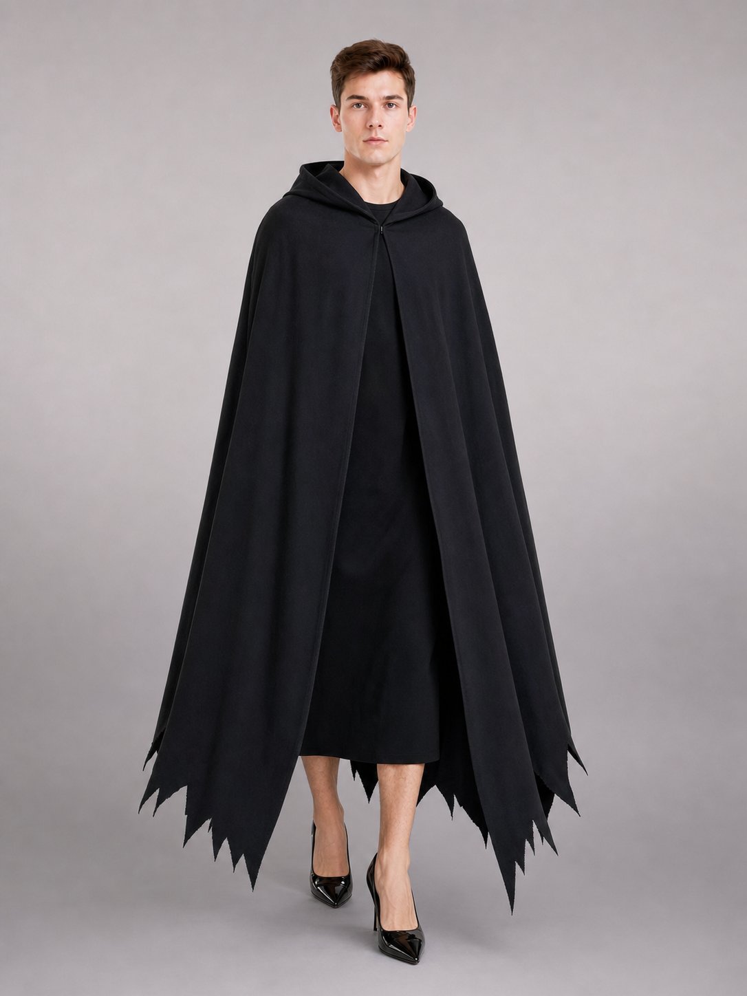 Hooded Ghost Cloak and Mask for Cosplay
