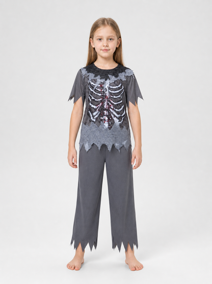 Halloween Skeleton Costume: Shirt and Pants