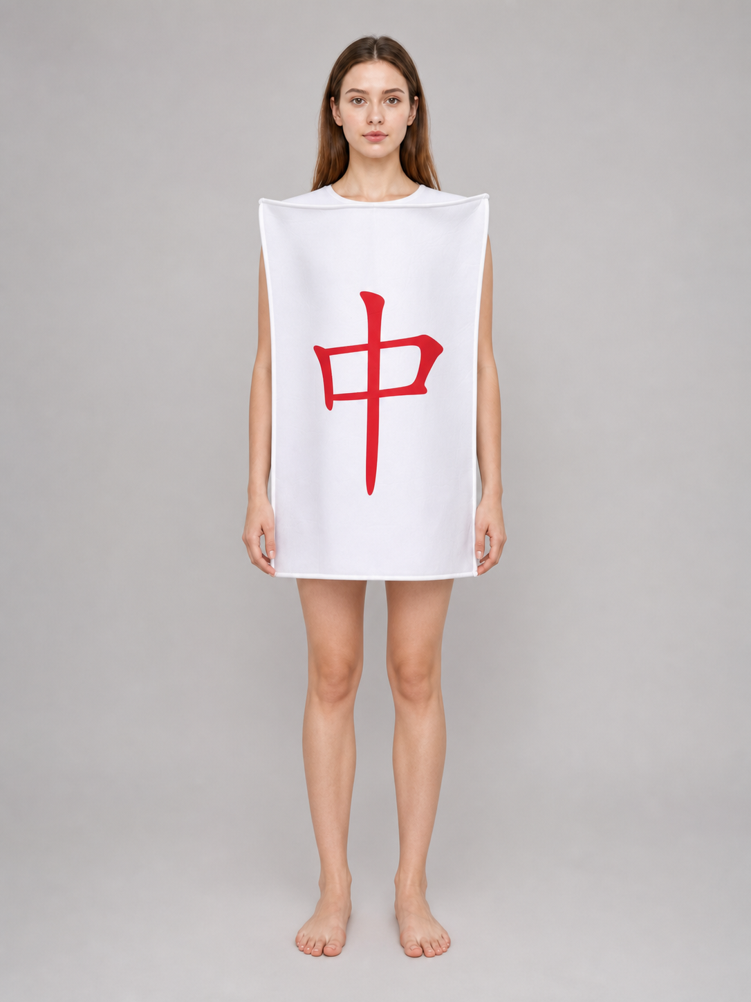 Carnival tunic with a red symbol for performances