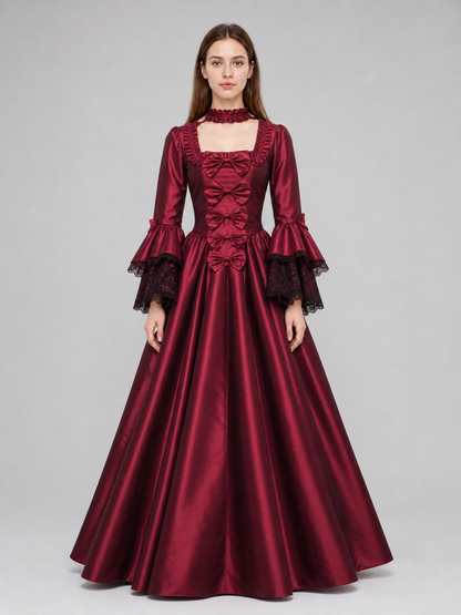 Gothic Long Dress for Costume Parties