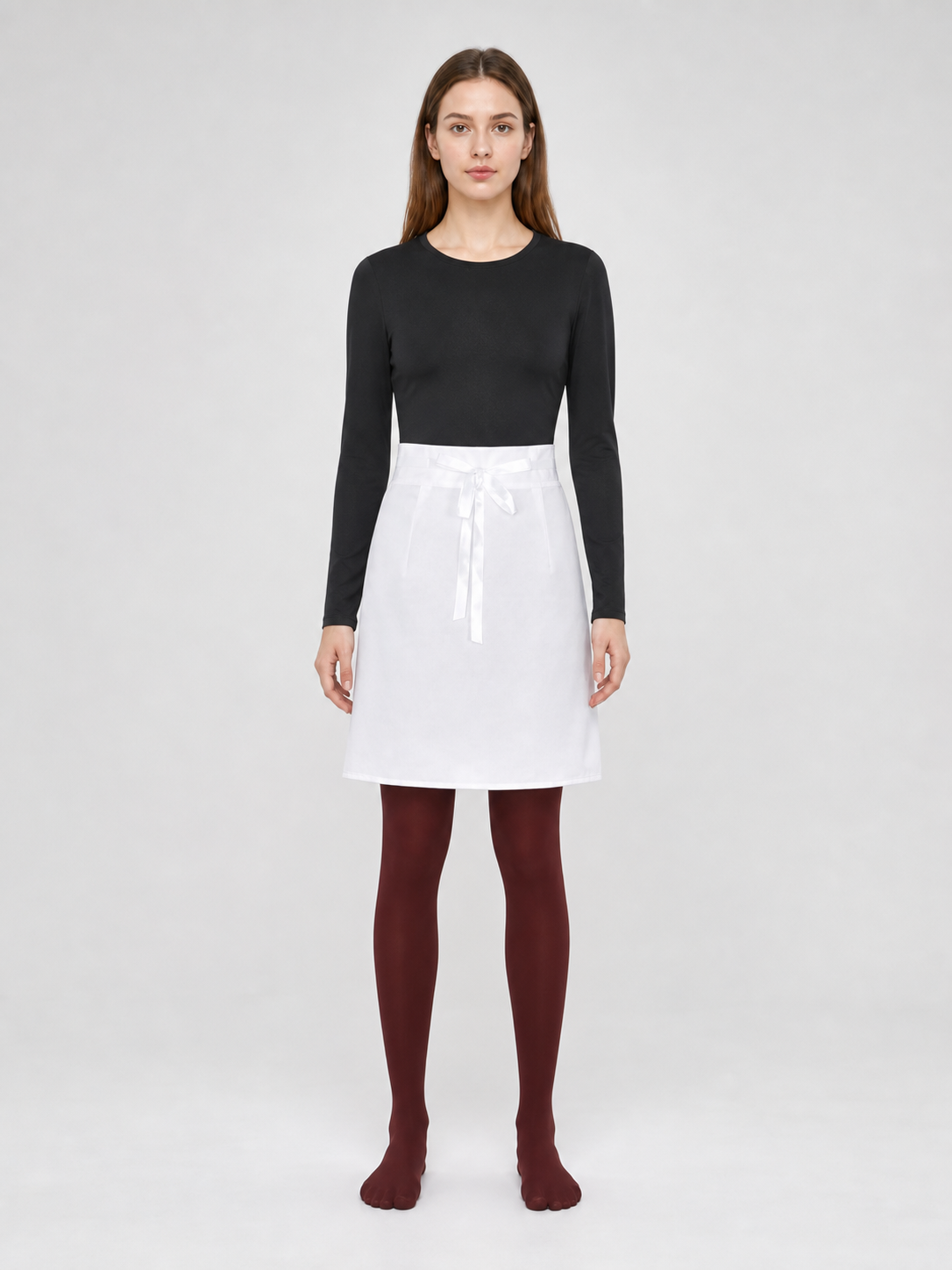 Nohara Rin Cosplay Costume: Black Top and White Skirt