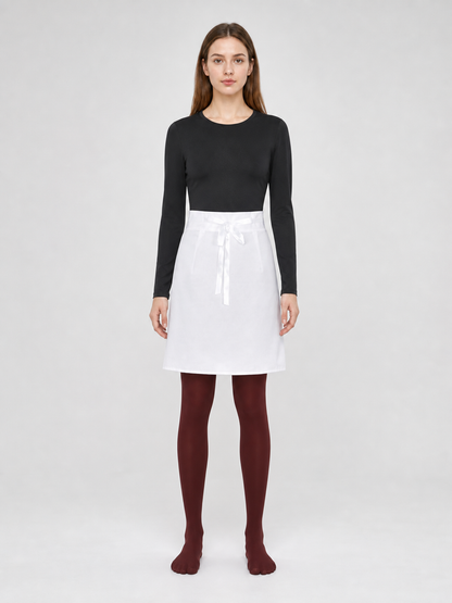 Nohara Rin Cosplay Costume: Black Top and White Skirt