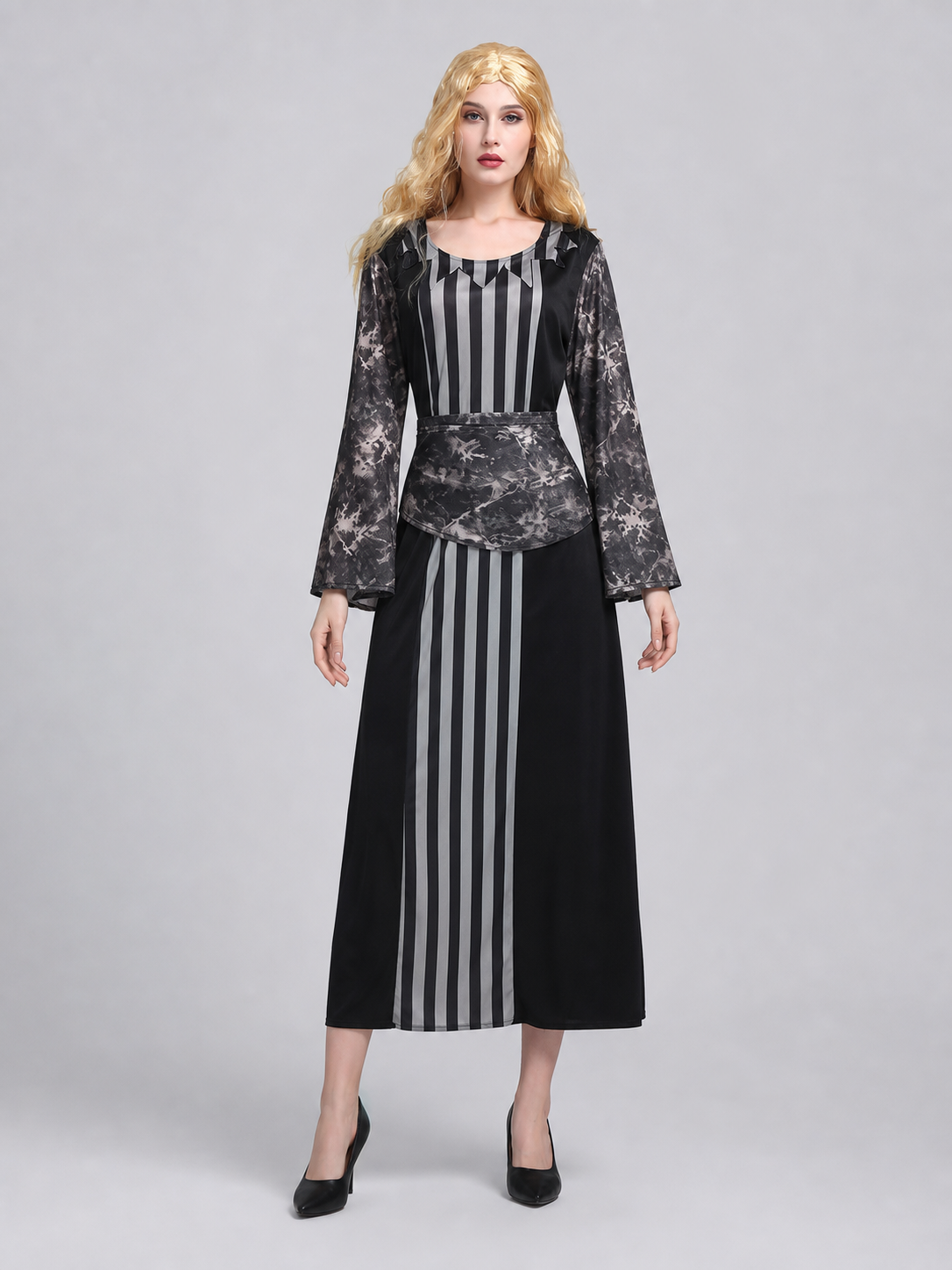 Gothic Style Halloween Costume Dress front view