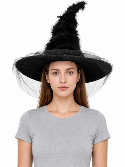 Halloween Witch Hat with Veil