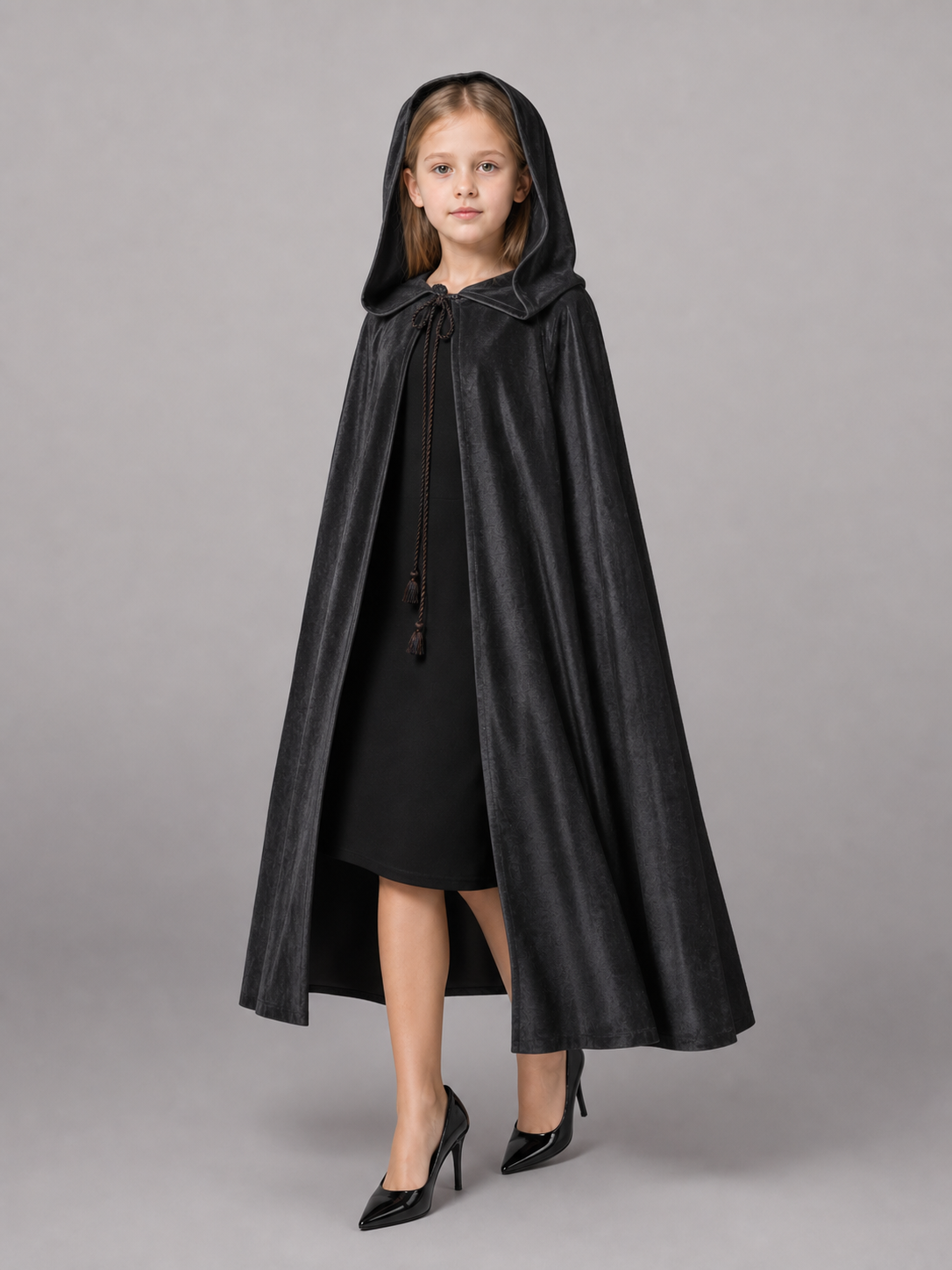 Black Hooded Costume Cape, Cosplay