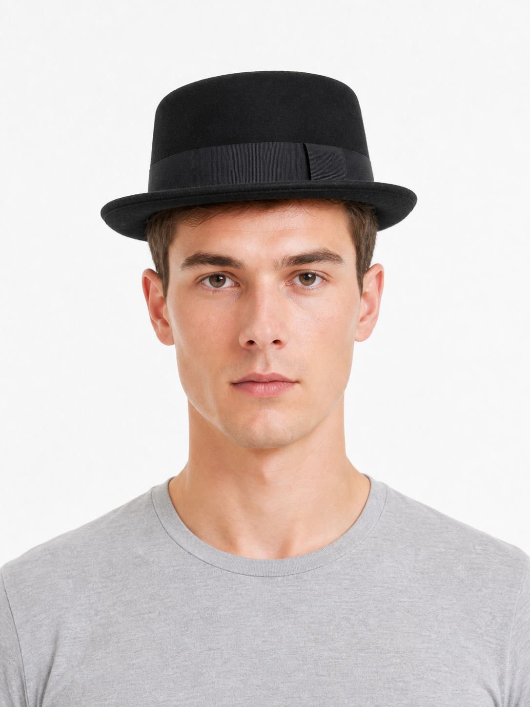 Black Carnival Fedora Hat with Ribbon