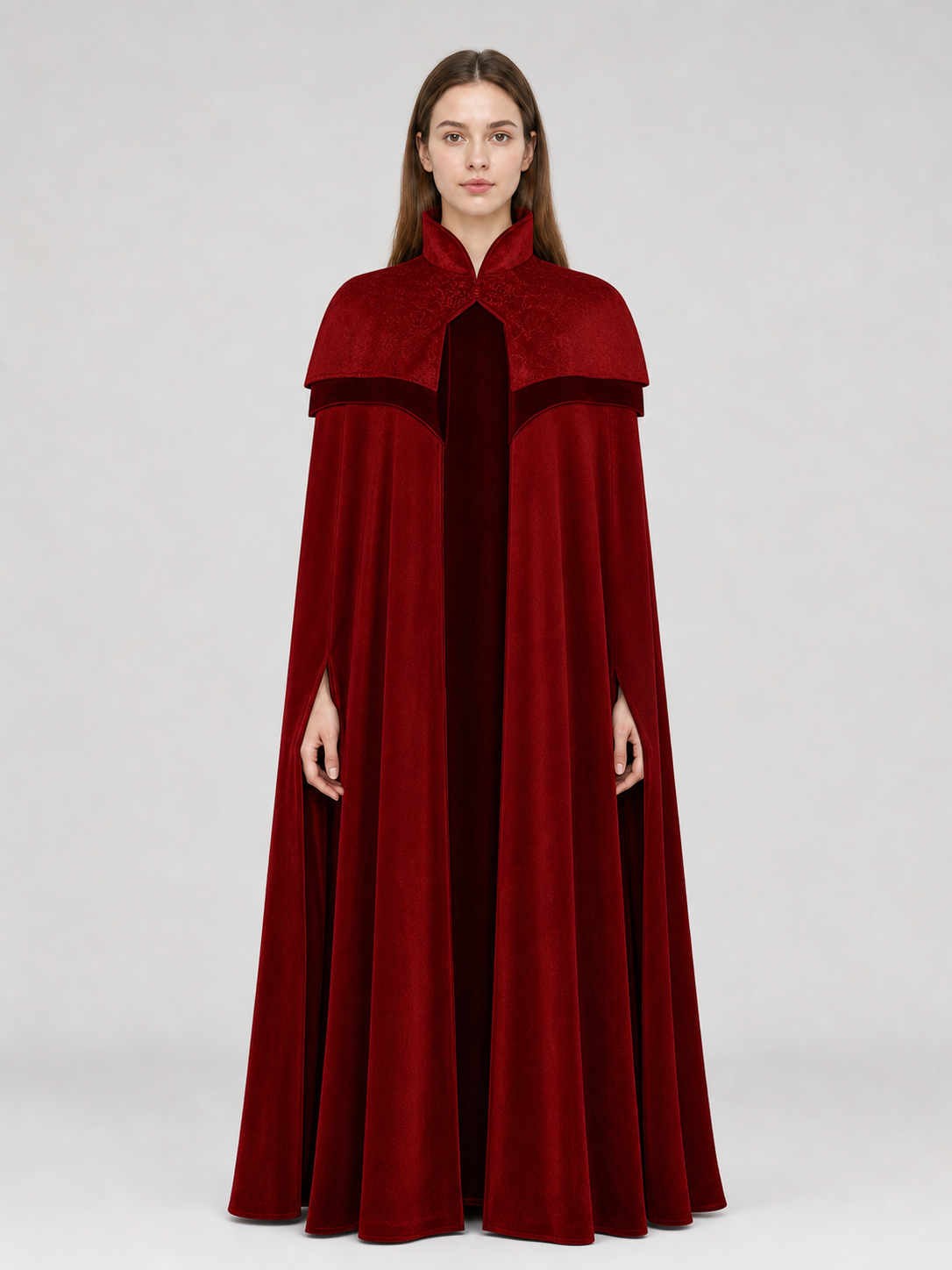 Fantasy-Style Hooded Costume Cloak
