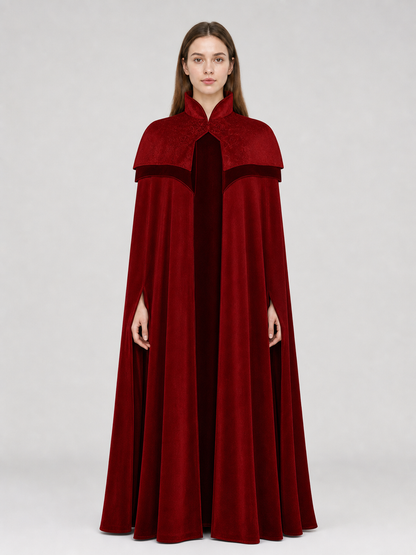 Fantasy-Style Hooded Costume Cloak