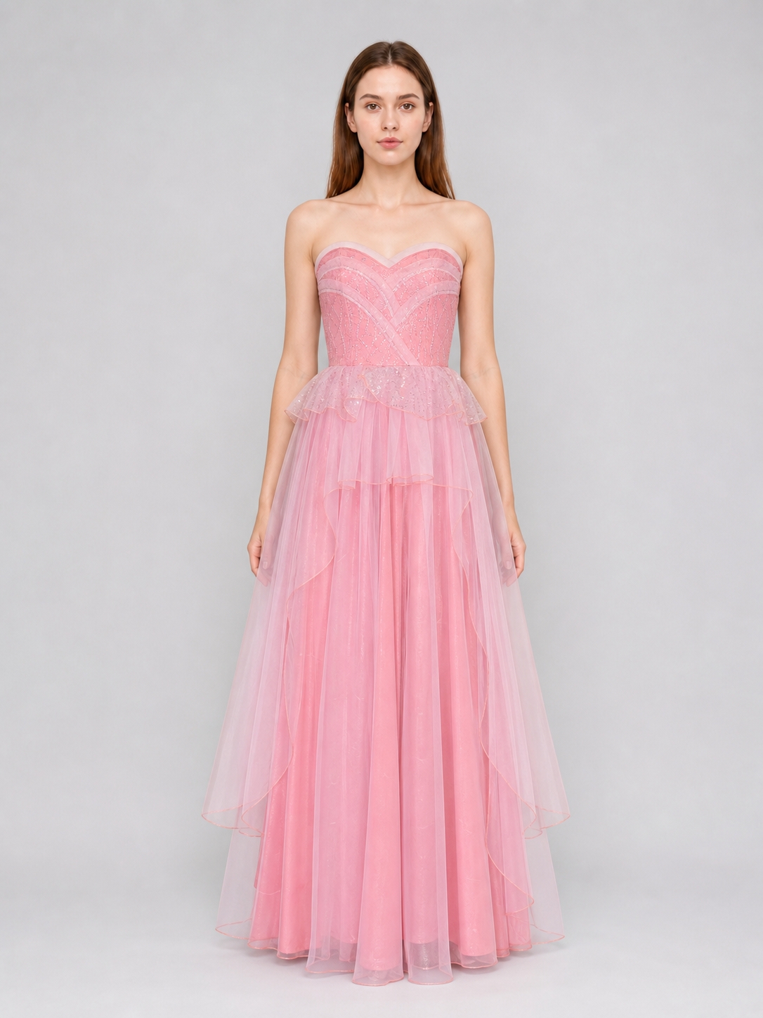 Glinda pink cosplay dress with a full skirt
