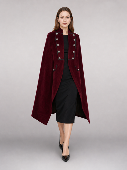 Carnival tailcoat in burgundy with black lapels