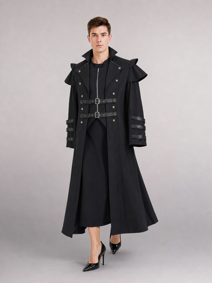 Black Gothic Long Carnival Cape