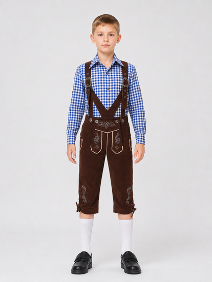 Traditional-style carnival costume with suspenders