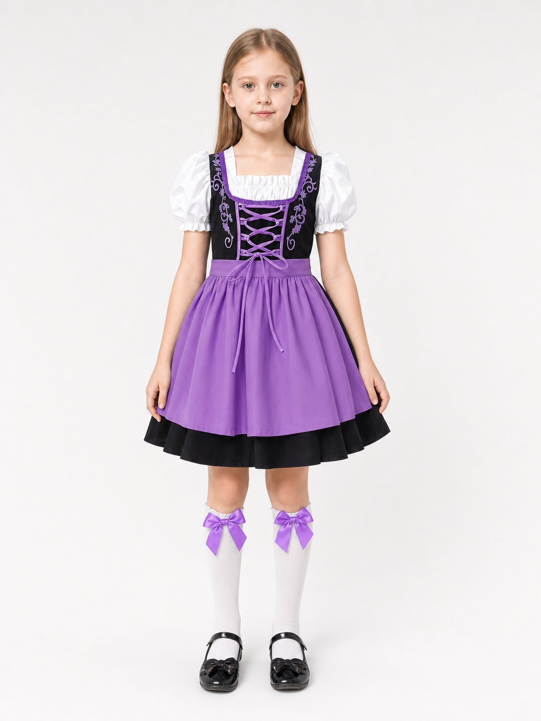 Dirndl Carnival Dress with Apron and Accessories