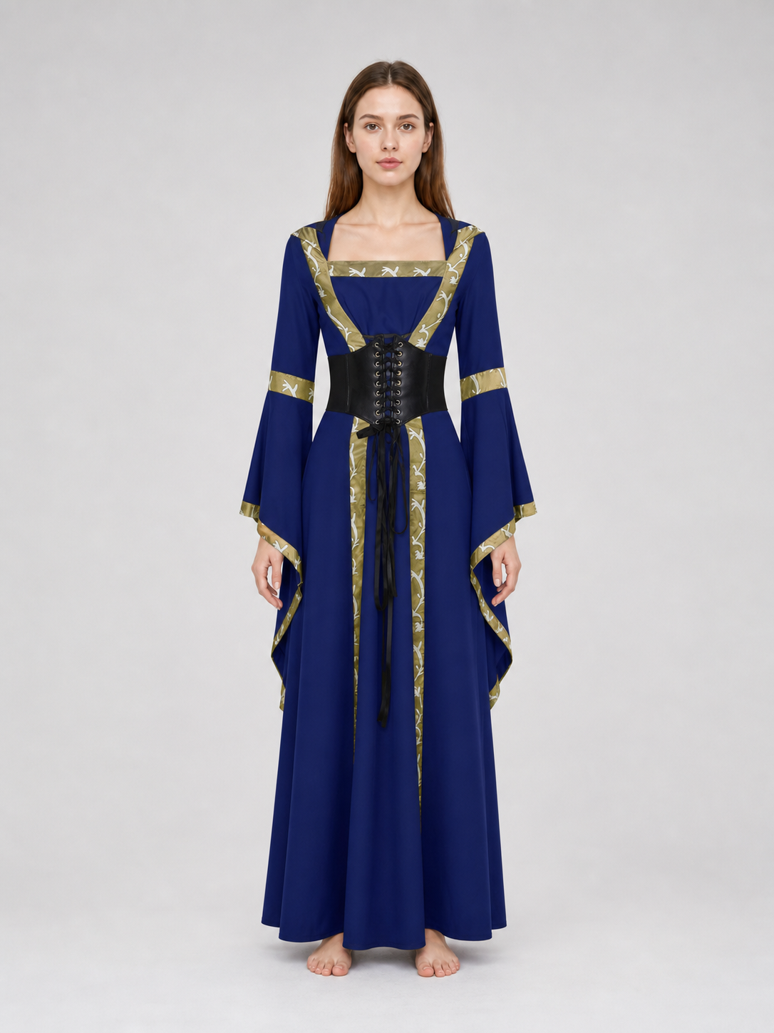 Medieval Fantasy Hooded Dress